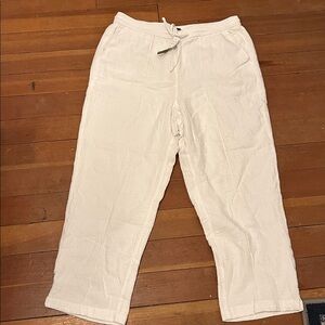 NWT J. Crew White Seaside Gauze Pants Size L